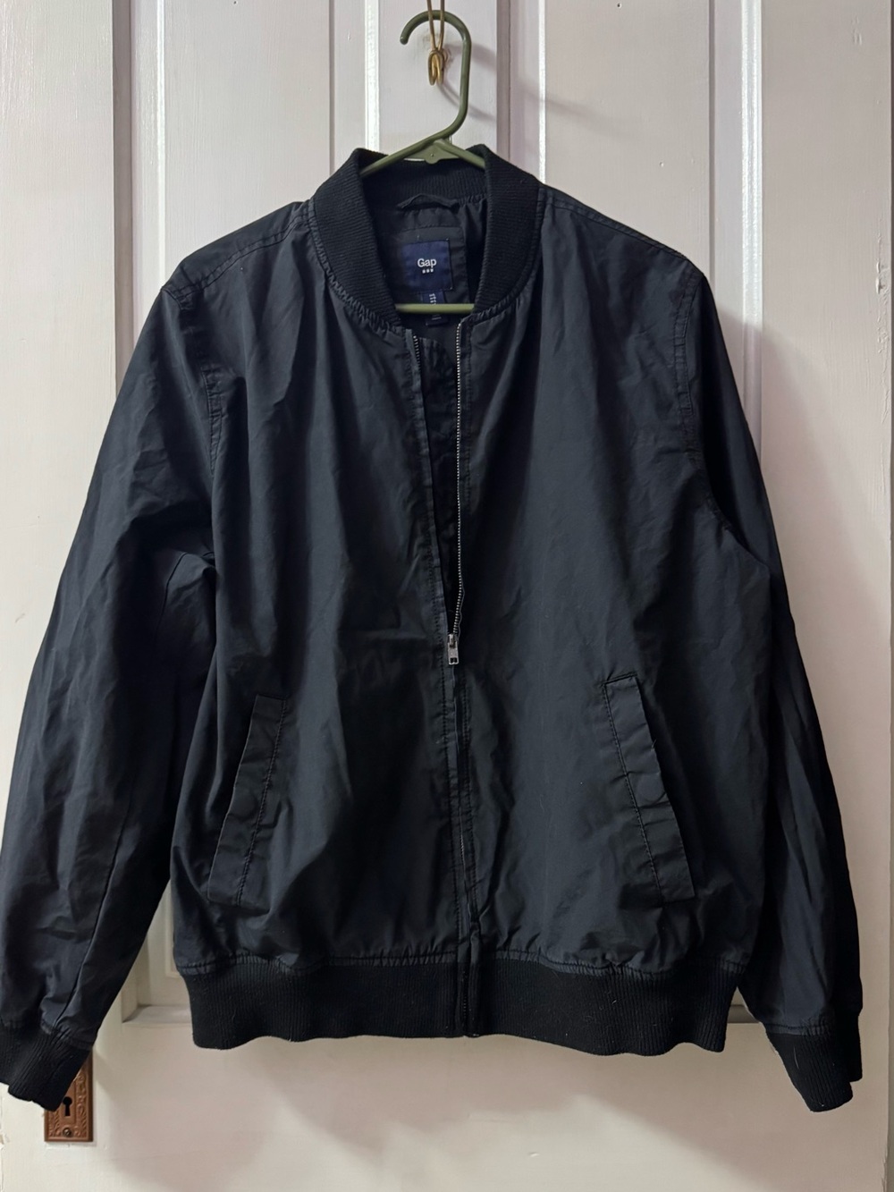 GAP Men's Black Members Only Style Jacket with Ribbed Trim*